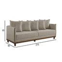 Ver imagem 3 de Sofá 4 Lugares Living Linho M-169 Martins Bege
