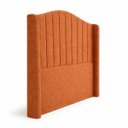 Ver imagem 3 de Cabeceira para Cama Box Estofada Zoe Decorativa Moderna Curva Queen 160 Cm Boucle Terracota