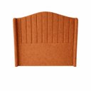 Ver imagem 2 de Cabeceira para Cama Box Estofada Zoe Decorativa Moderna Curva Queen 160 Cm Boucle Terracota