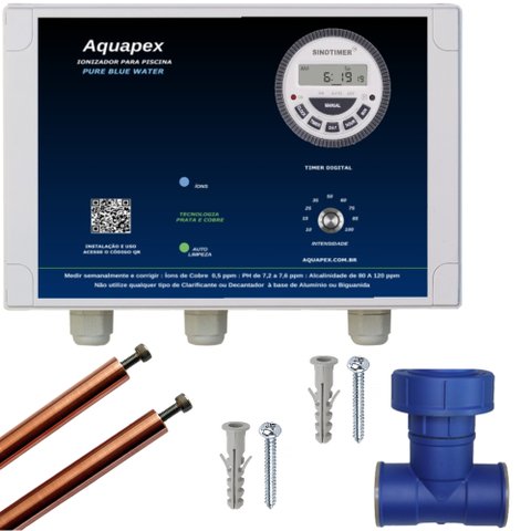 Ionizador para Piscinas até 35 Mil Litros Aquapex Pure Blue Water