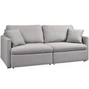 Ver imagem 1 de Sofá 2 Lugares Retrátil Reclinável para Sala de Estar 140cm Send K01 Linho Soft Cinza - Lyam Decor
