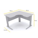 Ver imagem 2 de MESA EM L P/ ESCRITÓRIO 130X130 PANDIN MAXXI - CINZA ETP1313