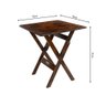 Conjunto Mesa 70x70cm + 4 Cadeiras Dobrável Imbuia / Liso - 6