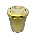 Ver imagem 2 de Kit 2 Lixeiras Dourada Aço Inox Basculante 5l Fineza