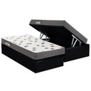 Ver imagem 1 de Cama Box Baú Solteiro: Colchão Espuma D33 Ortobom Light Saúde + Base Crc Courano Black(88x188)