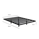 Ver imagem 3 de Cama Flutuante de Casal 139x189cm Industrial Yescasa Preto