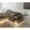 Ver imagem 7 de Mesa de Cabeceira Multifuncional Smart Orion: Carregador por Indução, Led Automático e Soft Close Ct