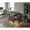 Ver imagem 4 de Mesa de Cabeceira Multifuncional Smart Orion: Carregador por Indução, Led Automático e Soft Close Ct