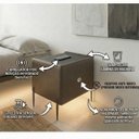 Ver imagem 3 de Mesa de Cabeceira Multifuncional Smart Orion: Carregador por Indução, Led Automático e Soft Close Ct