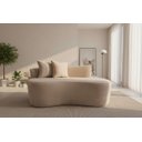 Ver imagem 2 de Namoradeira Sofá Feijão Hana 130cm Orgânica Veludo