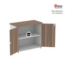 Ver imagem 7 de Armário Baixo para Escritório com 2 Portas Branco/Walnut