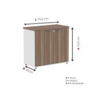 Ver imagem 2 de Armário Baixo para Escritório com 2 Portas Branco/Walnut