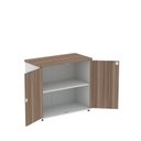 Ver imagem 3 de Armário Baixo para Escritório com 2 Portas Branco/Walnut