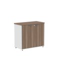 Ver imagem 1 de Armário Baixo para Escritório com 2 Portas Branco/Walnut