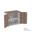Ver imagem 6 de Armário Baixo para Escritório com 2 Portas Branco/Walnut