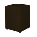 Ver imagem 1 de Puff Decorativo Quadrado Para Sala Suede Marrom - Vallisa Decor