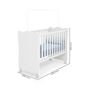Ver imagem 4 de Quarto Infantil Roupeiro, Berço Cômoda Trocador Branco