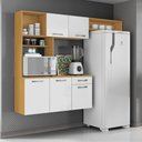 Ver imagem 1 de Cozinha Compacta Nanda com 5 Portas e 1 Gaveta Cinamomo Branco Aramóveis