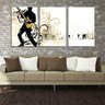 Quadro Decorativo 80x140 tocando guitarra silhueta - 2