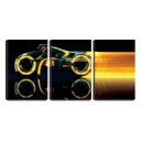 Ver imagem 1 de Quadro Decorativo 80x140 moto neon filme tron