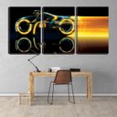 Ver imagem 2 de Quadro Decorativo 80x140 moto neon filme tron