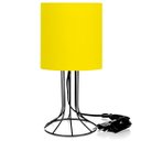 Ver imagem 1 de Abajur Torre Cilindrico Amarelo com Aramado Preto
