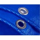 Ver imagem 3 de Lona Leve Azul Encerado Carreteiro 12x15 / 15x12 300 micras impermeável com Ilhós - Carga Pesada