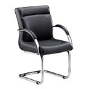 Ver imagem 2 de Cadeira Escritório Havana Interlocutor Preta Base Cromada 100% Nacional