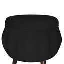 Ver imagem 4 de Conjunto Poltrona Pétala de Flor e Puff Suede Preto