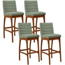 Ver imagem 1 de Kit 04 Banquetas Alta Para Cozinha Sala De Jantar Fixa Mila B04 Bouclê Oliva - Lyam Decor