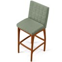 Ver mais imagens de Kit 04 Banquetas Alta Para Cozinha Sala De Jantar Fixa Mila B04 Bouclê Oliva - Lyam Decor