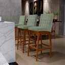 Ver imagem 2 de Kit 04 Banquetas Alta Para Cozinha Sala De Jantar Fixa Mila B04 Bouclê Oliva - Lyam Decor