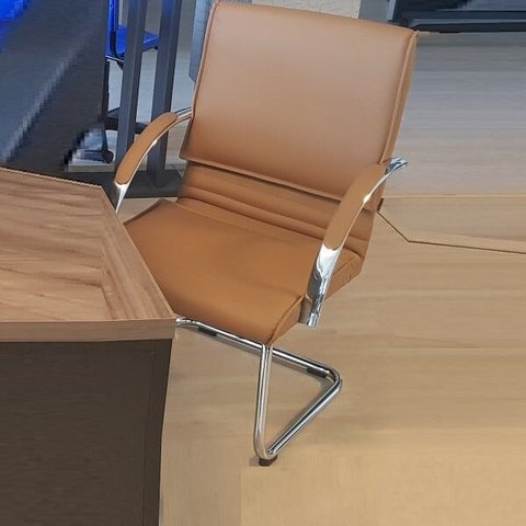 Cadeira de Escritório Fixa Boss - Cor Caramelo