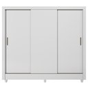 Ver imagem 1 de Guarda Roupa França 3 Portas de Correr Branco Moderno
