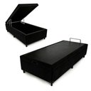 Ver imagem 1 de Box Baú Max Ultra 96cm Solteiro Suede com Estrutura em MDF Preto Maxispuma
