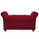 Ver imagem 2 de Recamier Bau Egeo 140x Suede Vermelho - Dominic Decor