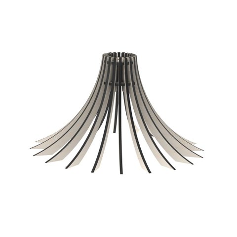 Luminária Teto tipo Pendente em MDF - Completa