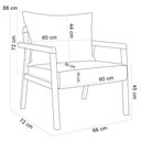 Ver imagem 4 de Poltrona Decorativa para Sala de Estar e Living Alícia B04 Linho Verde Musgo