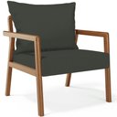 Ver imagem 1 de Poltrona Decorativa para Sala de Estar e Living Alícia B04 Linho Verde Musgo