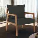 Ver imagem 7 de Poltrona Decorativa para Sala de Estar e Living Alícia B04 Linho Verde Musgo