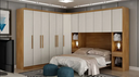 Ver imagem 1 de Modulado Casal 7 Peças 100%MDF 8 Gavetas Cumaru Fendi Novo Horizonte