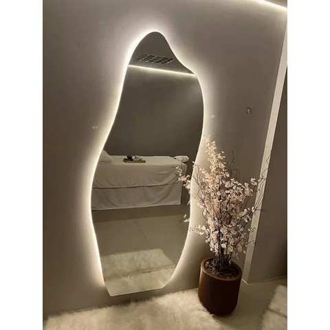 Espelho Orgânico Flame 170x70 E06 com Led Branco Frio 110v 6000k – Sofisticação e Clareza