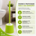 Ver mais imagens de Escova Sanitária com Suporte e Cabo Longo para Limpeza de Vaso, Banheiro e Lavabo com Gancho