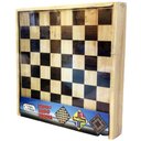 Ver imagem 5 de Caixa de Jogos em Madeira 3 em 1 Damas Ludo Trilha - Pais e Filhos 2212