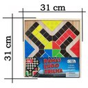 Ver imagem 3 de Caixa de Jogos em Madeira 3 em 1 Damas Ludo Trilha - Pais e Filhos 2212