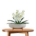 Ver imagem 7 de Kit 4 Orquídeas Dançantes Brancas Artificiais 60cm Flores Decorativas Toque Real Luxo