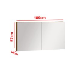 Espelheira Taj Mahal 100cm Freijó Suspensa - 4