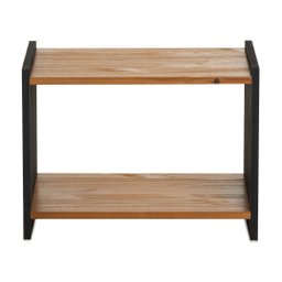 Mesa de Cabeceira Multiuso Natural & Colors 2 Prateleiras - 3