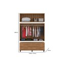 Ver imagem 3 de Roupeiro / Guarda Roupas Hou Triplex 4 Portas + 4 Gavetas Pés Elevados e Maleiro Amplo Cor Nature Pz