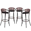 Ver imagem 1 de 4 Banquetas Fio de Fibra Artesanal para Bar, Bancada, Balcão, Lanchonete - Havaí - Preto